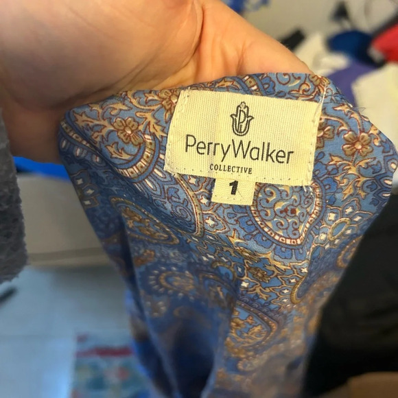 Perry Walker Collective Silk Paisley Bohemian Wrap Top - Picture 3 of 5